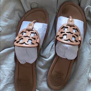 Tory Burch Miller sandals makeup color